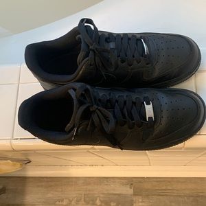Authentic black Air Force 1s. Slightly creased and have only been worn twice.